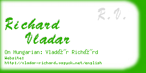 richard vladar business card